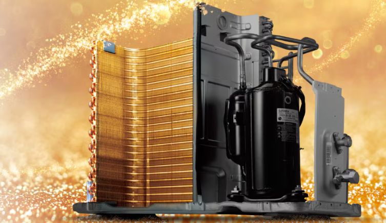 Điều hòa LG IEC09G1 sử dụng dàn tản nhiệt mạ vàng