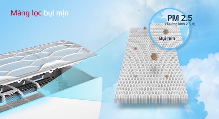 LG IEC24G1 đã được trang bị màng lọc bụi mịn