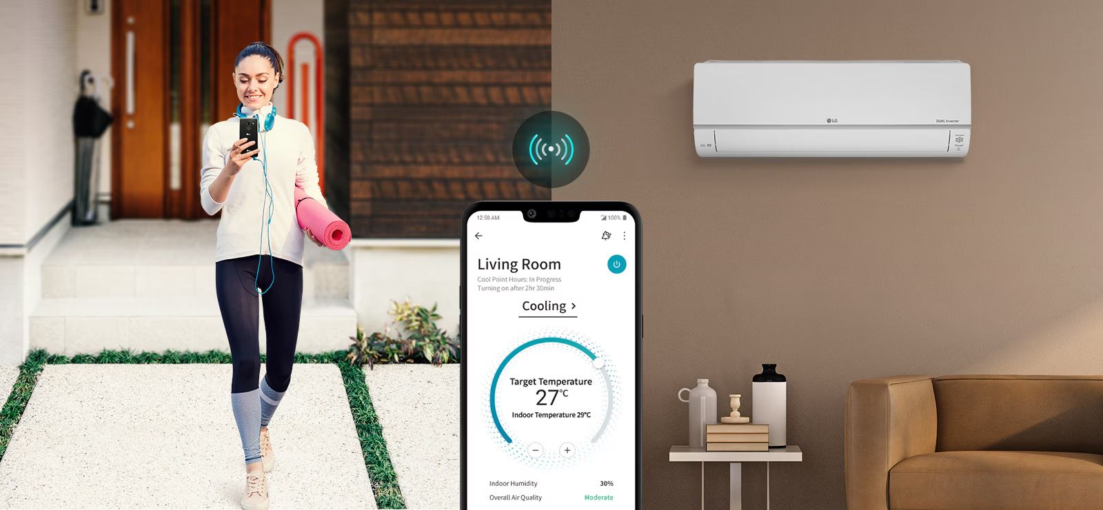 Điều khiển từ xa qua ứng dụng LG ThinQ